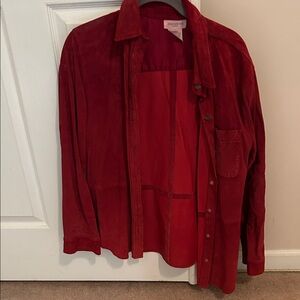 Jones New York Rich Red Button-Down Shirt